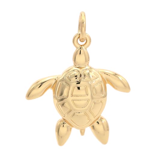 12 Pack: 14K Gold Plated Turtle Charm by Bead Landing™